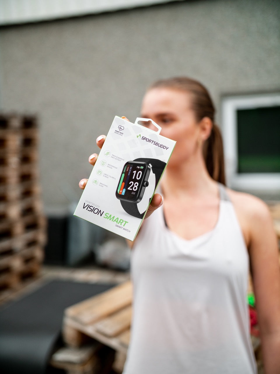 Smartwatch med pulsmåler sportsprogrammer Sportsbuddy Vision Smart